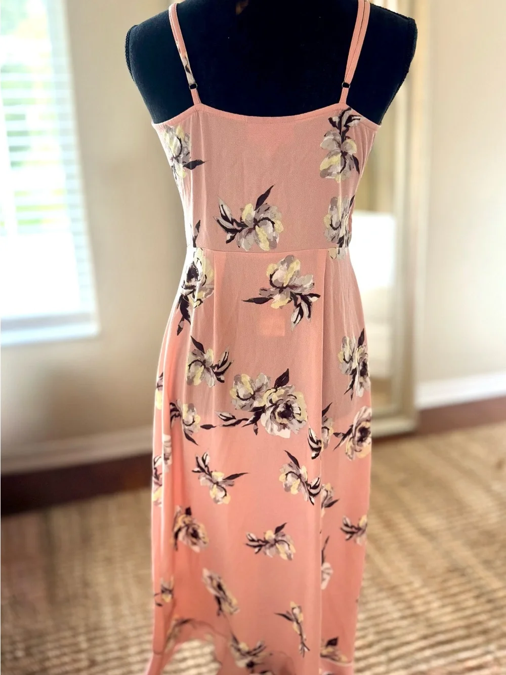 NWT Jennifer Lopez maxi Summery Romantic Floral Rose wrap dress originally $60 - Picture 2 of 7